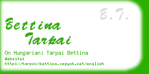 bettina tarpai business card